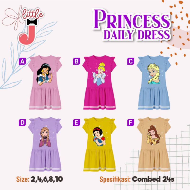 [ PRINCESS DAILY DRESS ] By LITTLE J dress anak model terbaru baju harian anak dress daily anak toko