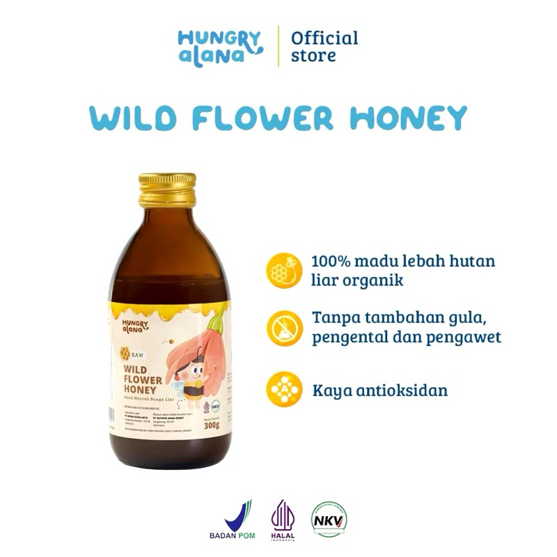 

Hungry Alana - Madu Murni Organik Anak - Wild Flower Honey