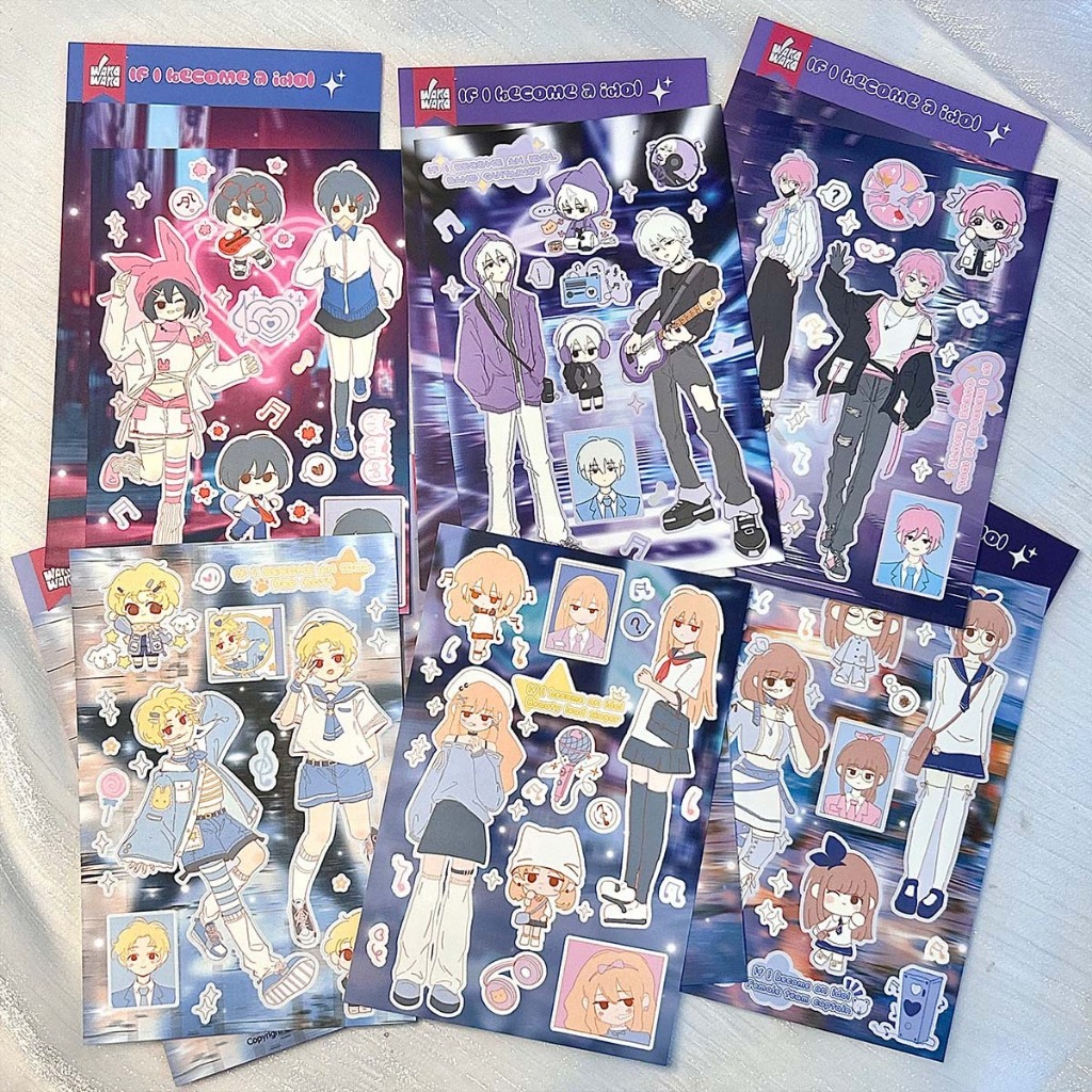 

[WindHeart] 1 lembar Sticker sheet if I become a idol