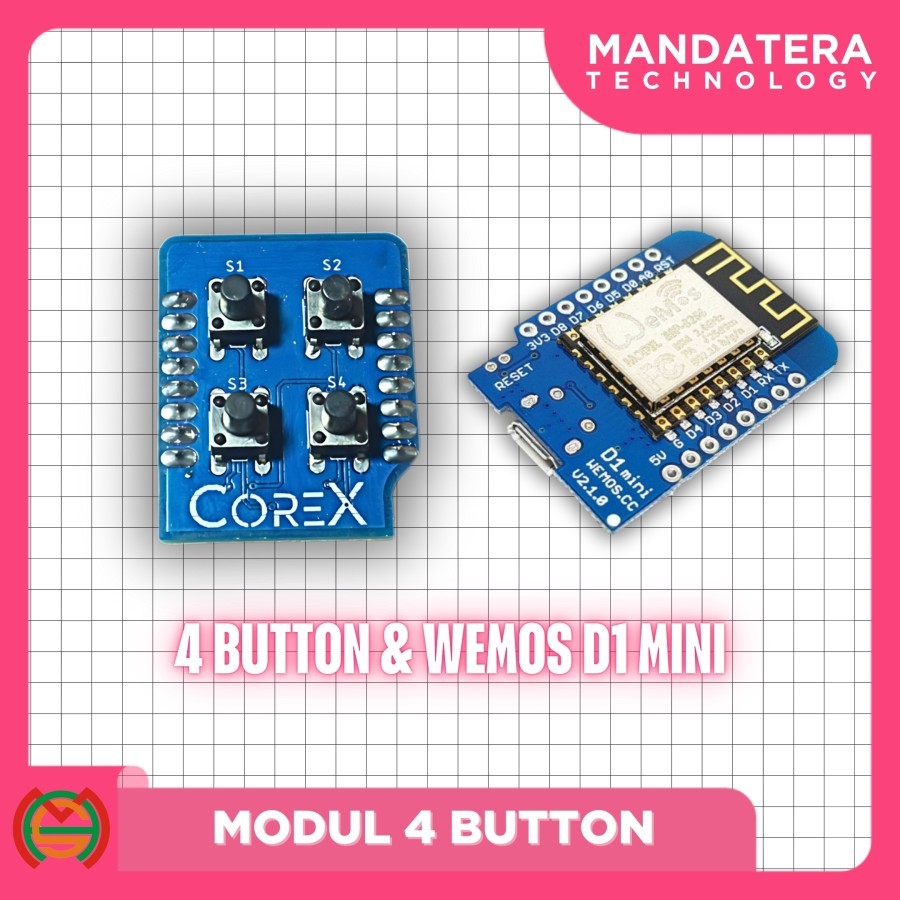 Modul Kontroler 4 Button CoreX IoT