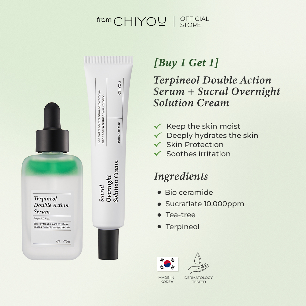 fromCHIYOU Terpineol Double Action Serum +  Sucral Overnight Solution Cream - Set