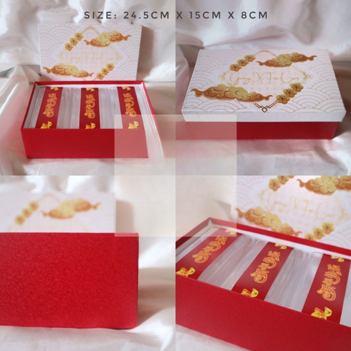 

Dus Hard Box Packaging Hand Made Hampers Kue Edisi Chinese New Year Imlek Ukuran 24,5 x 15 x8cm