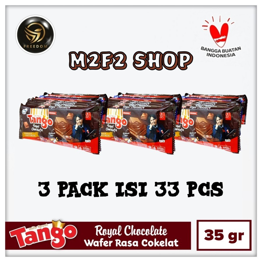 

Tango Wafer Royal Chocolate BITE SIZE | Krim Cokelat - 35 gr (Kemasan 3 Pack)