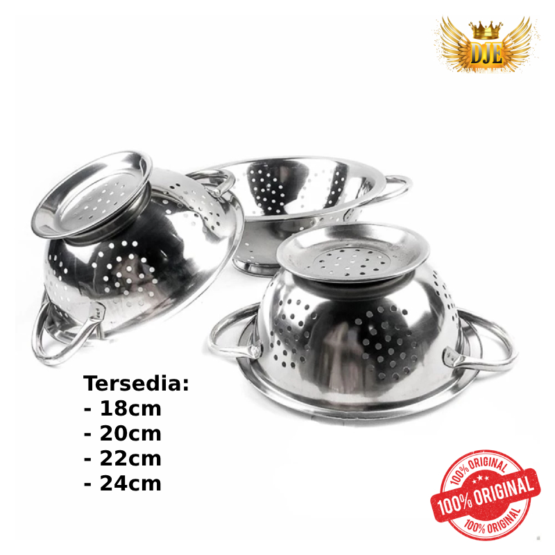 Colander bakul nasi stainless steel tanpa tutup/bakul saringan nasi -