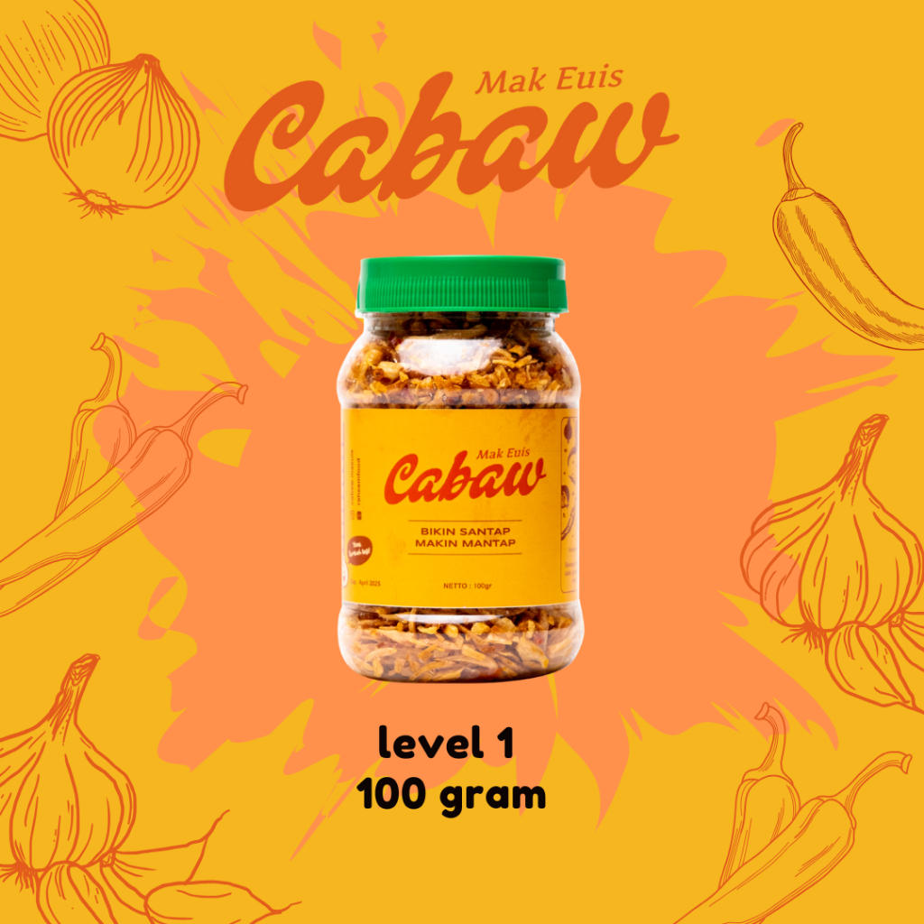 

Bawang Goreng Asli Premium CABAW MA EUIS Level 1 (100 GRAM) | Murni Tanpa Tepung, Original Gurih dan Renyah Pedas