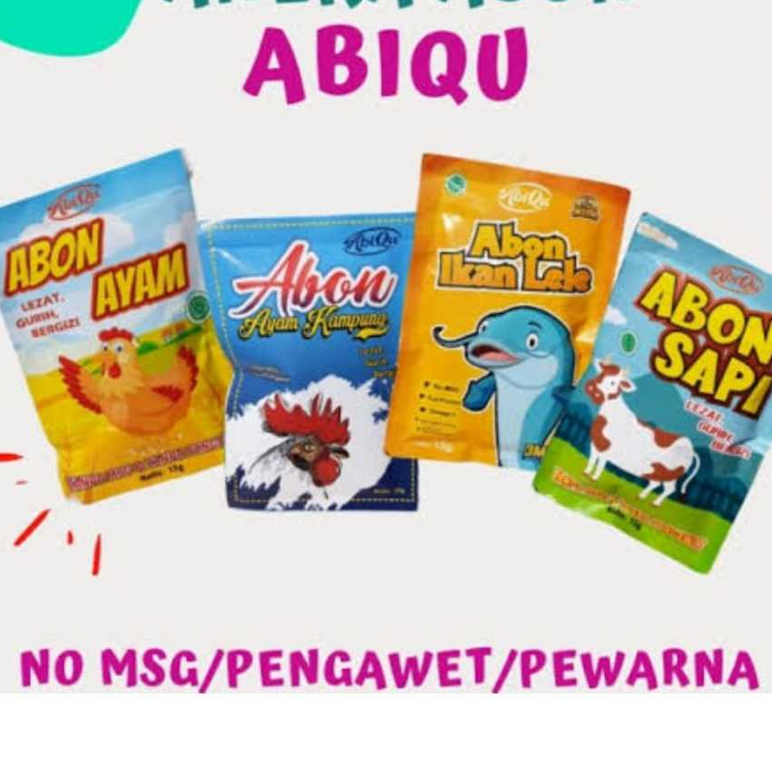 

ABIQU Abon 15gr - Abon Sapi / Ayam Mpasi Bayi No MSG