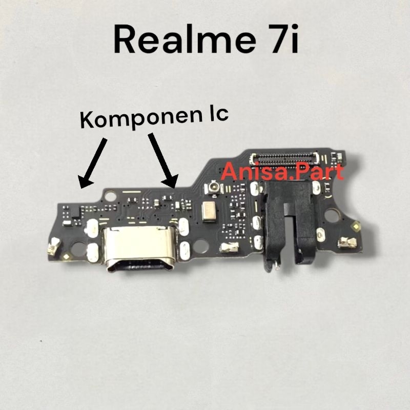 Connector Charger Realme 7i Original Full Komponen Ic Papan Board Charger + Ic Realme 7i
