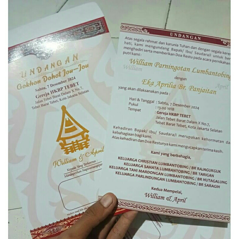 Undangan pernikahan Single Soft cover