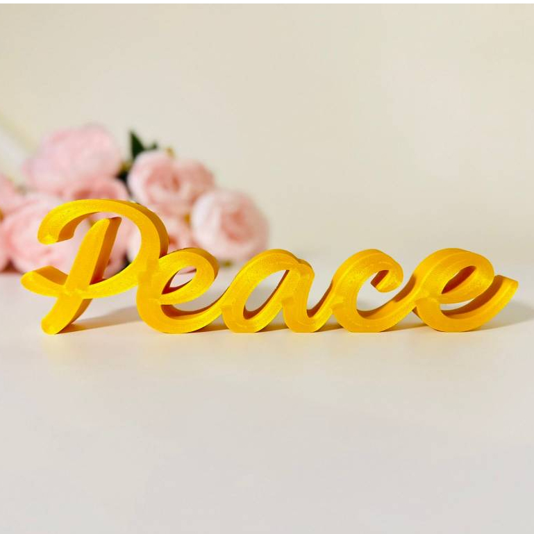 Ukiran kayu tulisan ( Peace Dan Welcome )