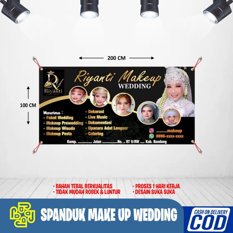 Free design suka suka spanduk banner backrop event organizer wedding pernikahan salon kecantikan mak