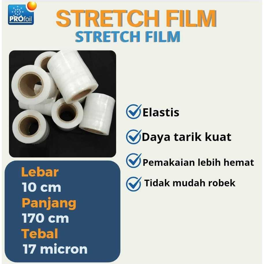 Plastik Wraping | Stretch Film 10 CM X 170 M | Plastik Bening | Tangan Pertama Pabrik | BC