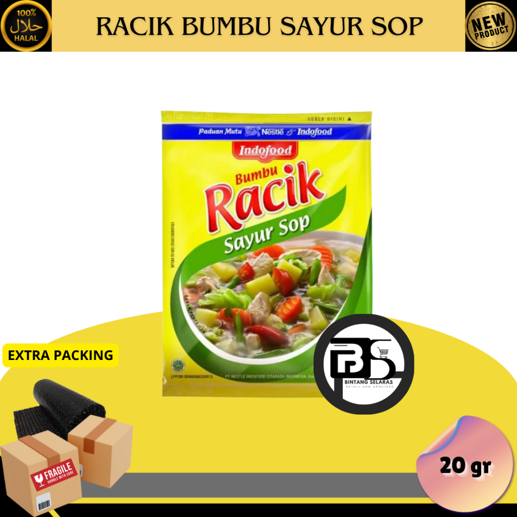 

BUMBU RACIK SAYUR SOP 20GR RCG ISI 10 PCS