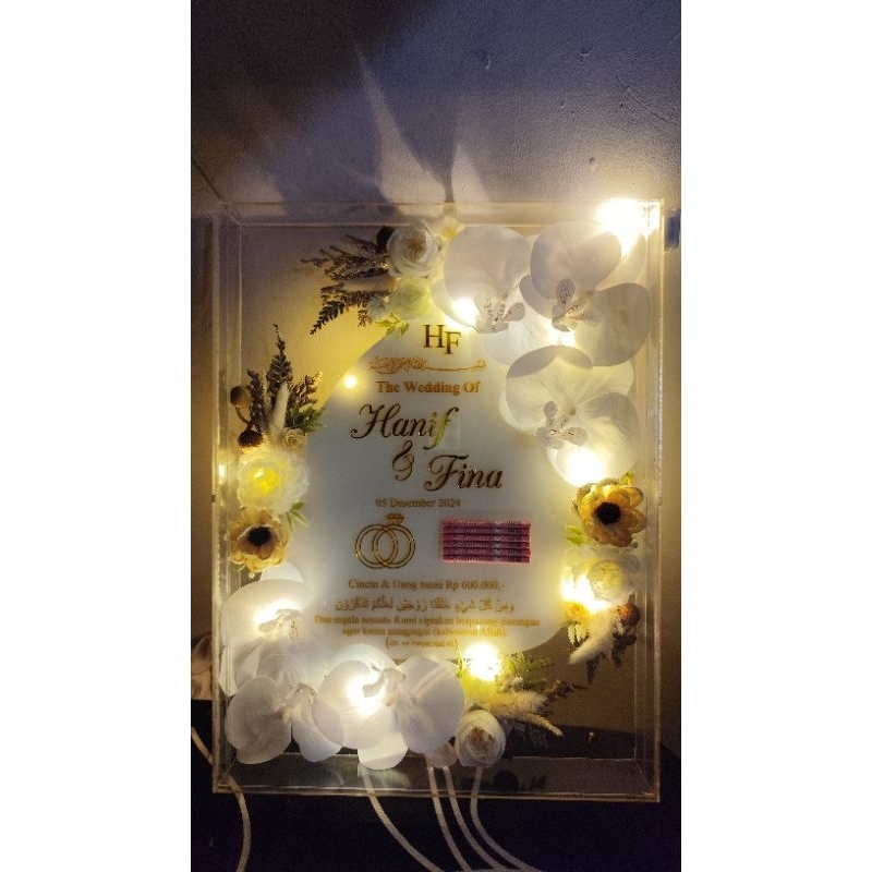 Mahar akrilik anggrek premium 30x40