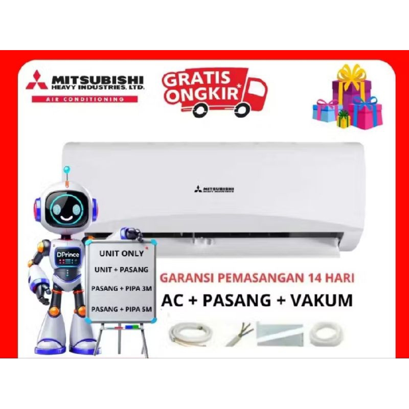 AC MITSUBISHI-1/2PK-05CXP2-W3-SUPER COOL-HEAVY INDUSTRIES-LOW WAAT