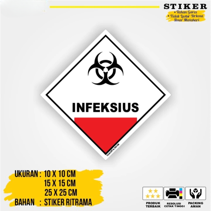 

Sticker Label B3 Hazmat Infeksius K3 Limbah