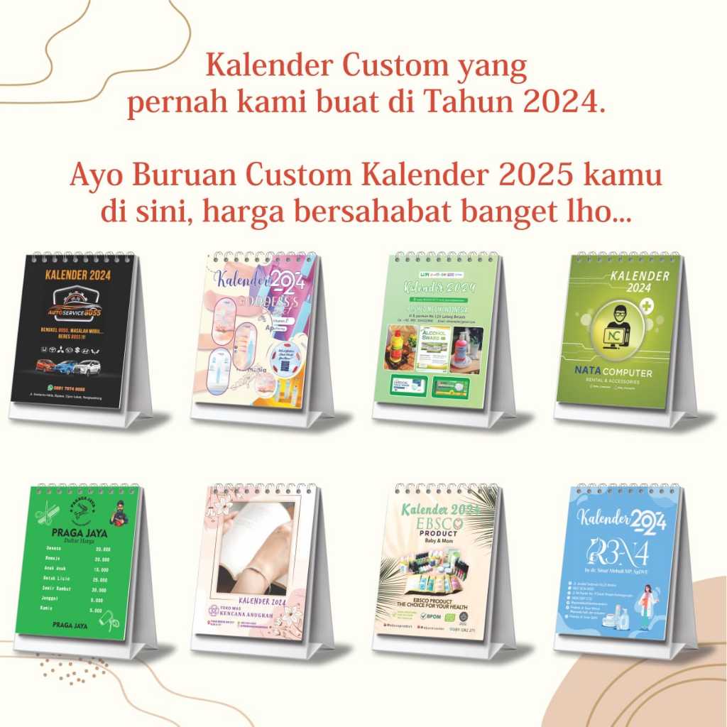 

Custom Kalender Meja Mini Custom Tahun 2025 Kalender Meja Murah