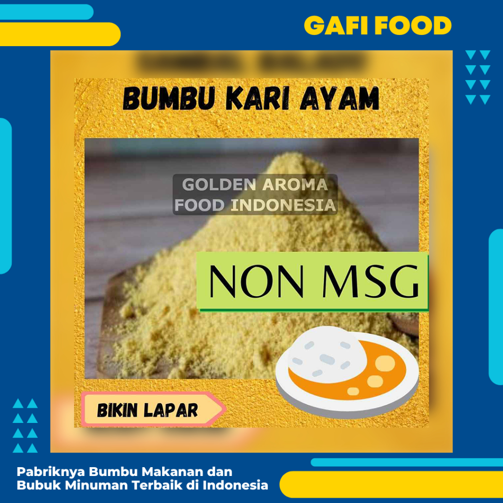 

BUMBU TABUR KARI AYAM NON MSG 1 KG FOOD GRADE 1Kg Bubuk Bumbu Cilor Papeda Mie Lidi Makaroni Pedas