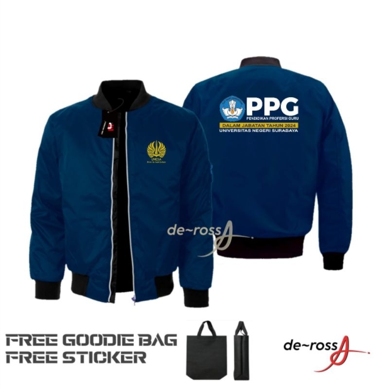 Jaket Seragam PPG Bomber Unesa - Sablon / bordir Costume