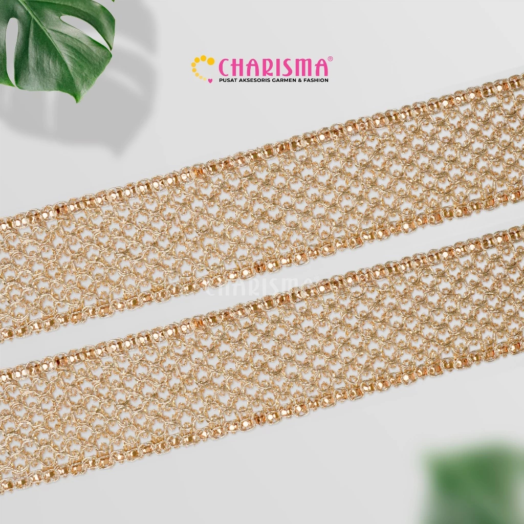 Charisma Renda India FR 48/RG (1 roll isi 40 yard) - Renda Bordir / Lebar 5cm