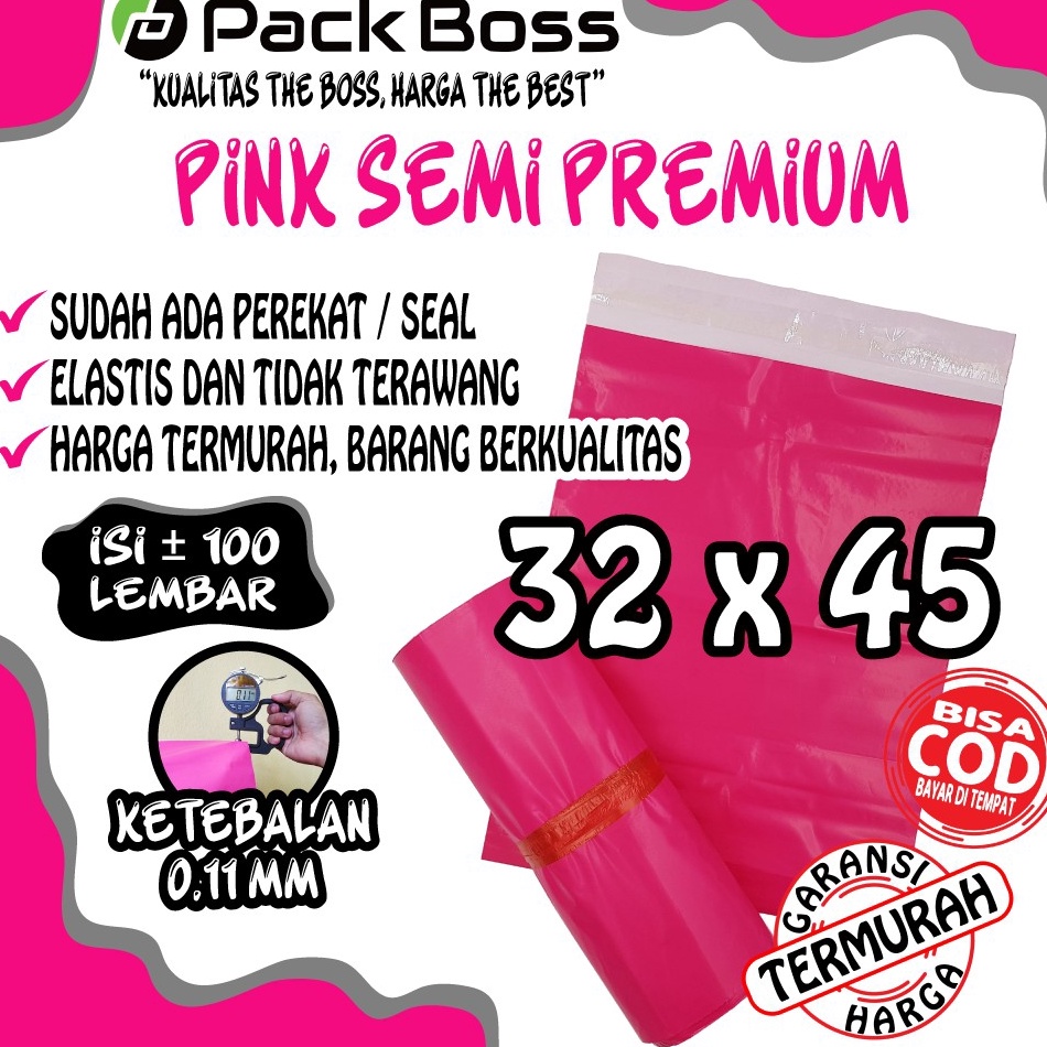 

Terlaris 32x45 PINK SEMI PREMIUM POLYMAILER PACKAGING ONLINE ADA PEREKAT A49