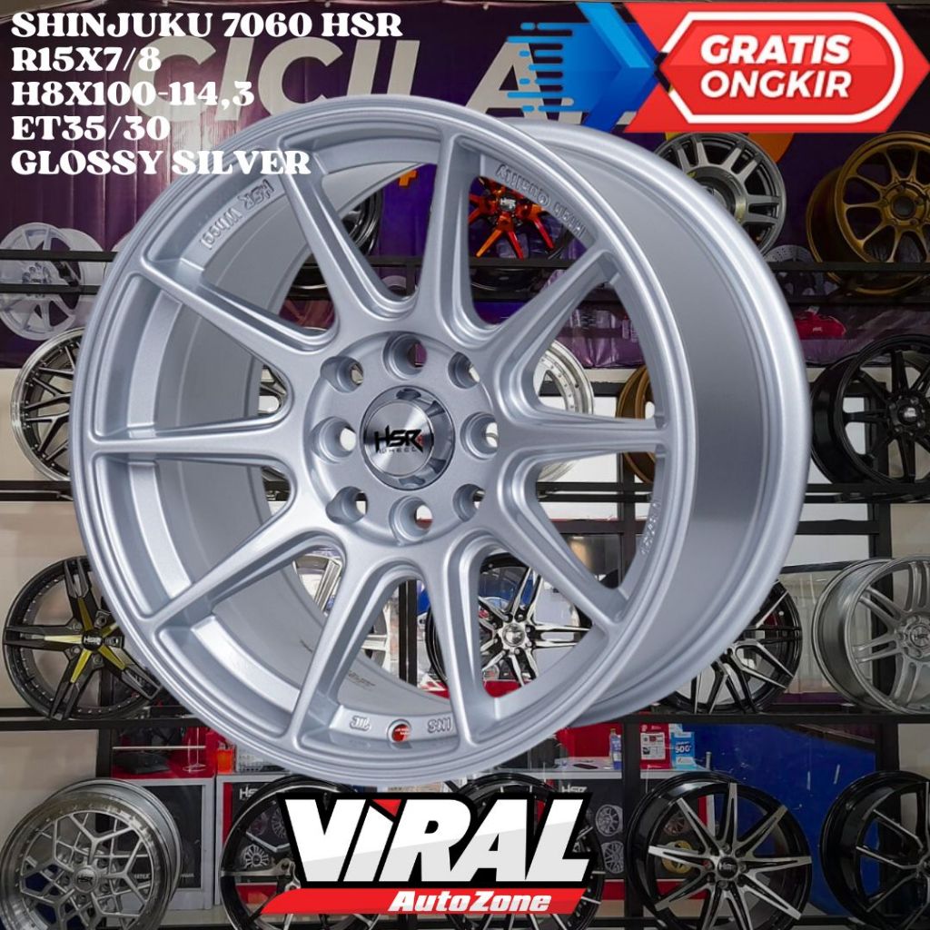 Velg Mobil Ring 15 HSR SHINJUKU R15 UNTUK LIVINA , FIESTA , XENIA , BRIO