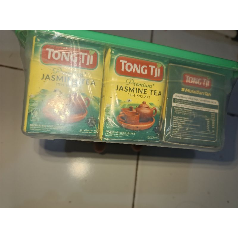 

Teh Tong Tji Jasmine Tea Celup isi 15 & 4 Teh Tubruk 40 Gram Gratis Tepak Jumbo Cantik