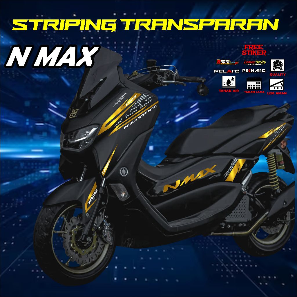 STRIPING NMAX NEW STIKER TRANSPARAN YAMAHA NMAX VARIAN WARNA