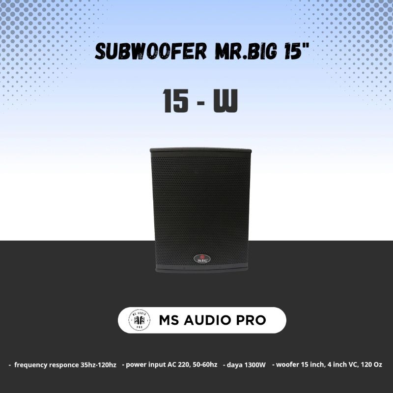 Subwoofer Mr.BIG 15Inch - 15W