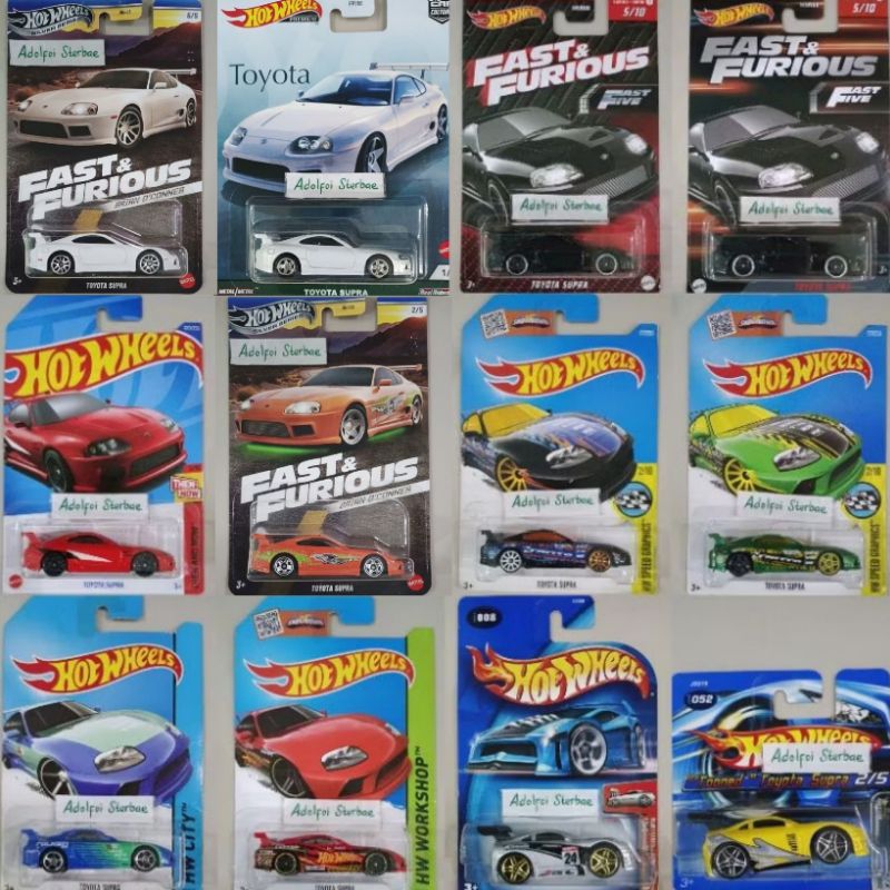 hotwheels hot wheels tooned toyota supra short card drift kings 2004 first editions hw speed graphic