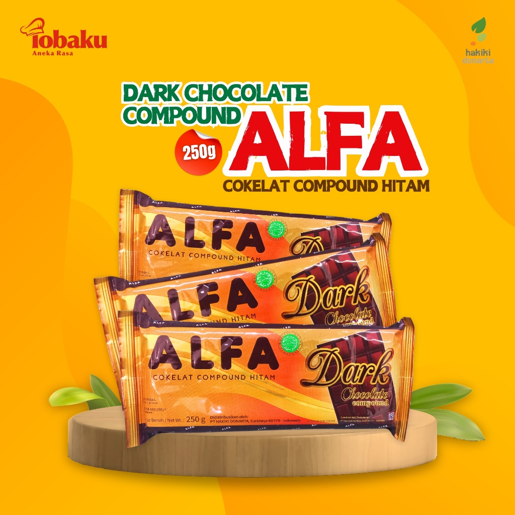 

ALFA Dark Chocolate Compound Cokelat Compund Hitam 250g _