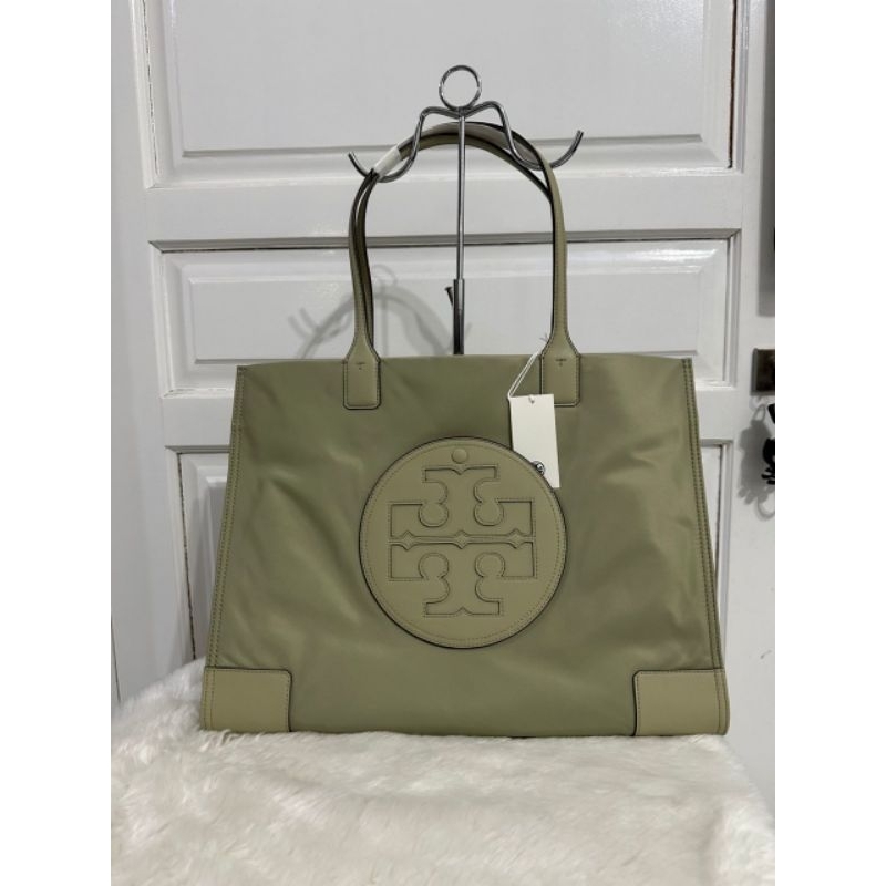 Tas Tory Burch TB Ella Tote Olive Original Authentic
