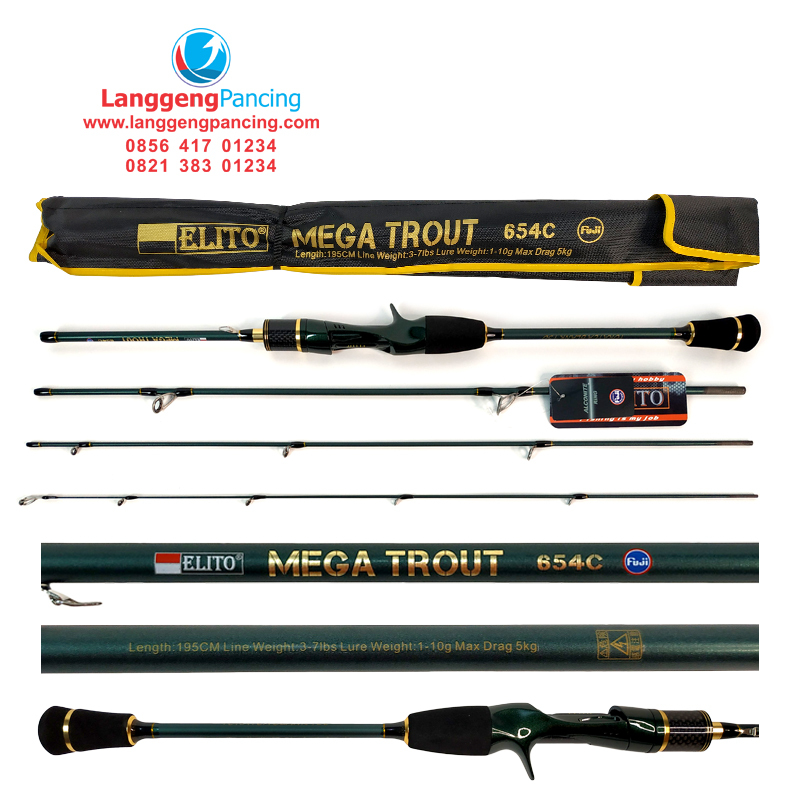 JORAN TRAVEL BC UL ELITO MEGA TROUT 3-7LB RING FUJI SAMBUNG 4