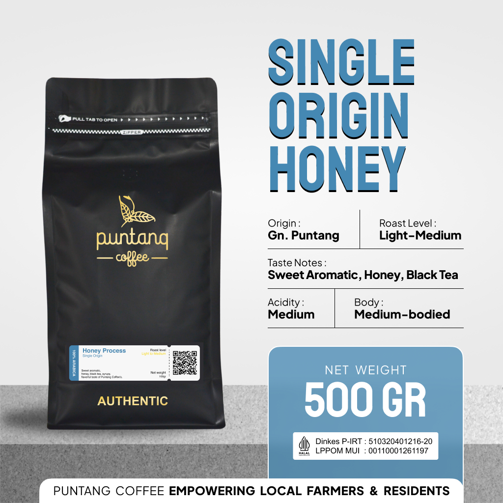 

Kopi Arabika 500 gram Honey Biji Bubuk Arabica Coffe Beans Manual Brew Original Puntang Coffee