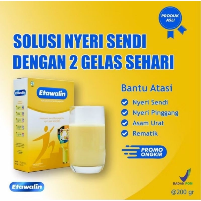 

ETAWALIN SUSU KAMBING SOLUSI NYERI SENDI ASAM URAT 1BOX 200 GR Pengiriman Dari Pekanbaru