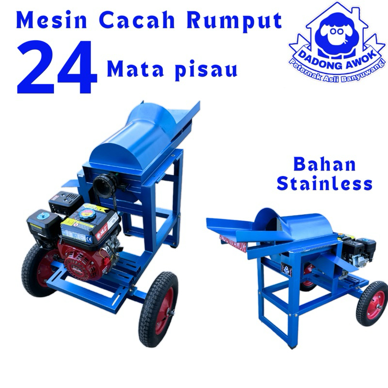 MESIN CACAH RUMPUT 24 pisau SUPER halus Mesin pencacah rumput pakan kambing IBRAHIM DADONG AWOK