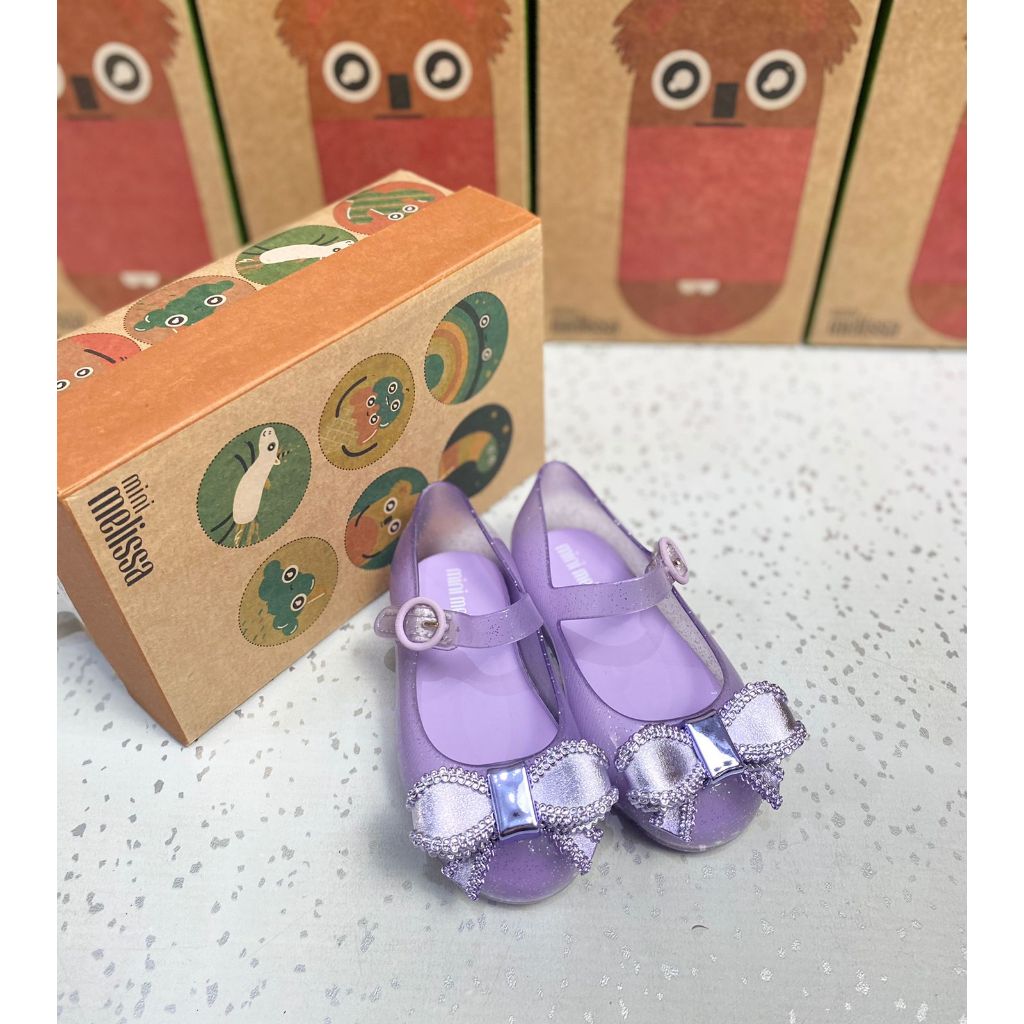 Sepatu Flat Anak Mini Melissa Sweet Love IV Bb Lilac/Metallic Violet
