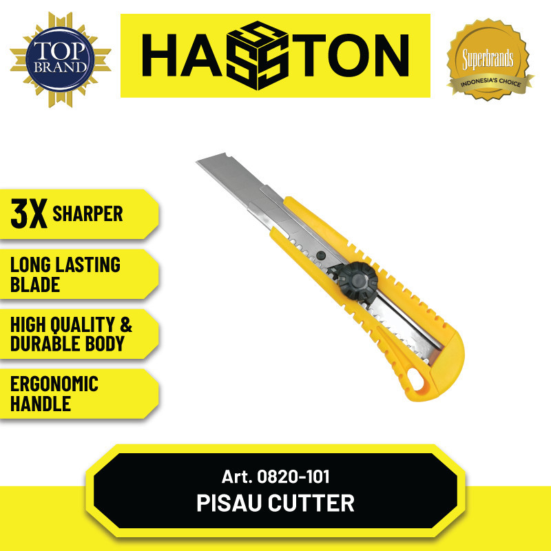 

Hasston Pisau Cutter Handle Plastik 18mm / Cutter Knife (0820-101)