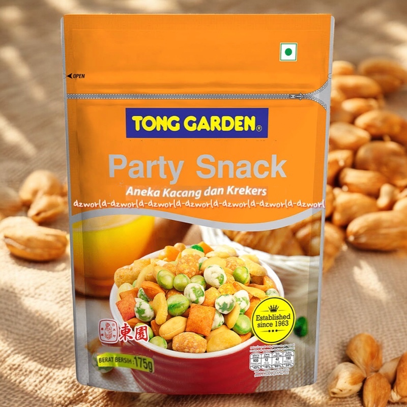 

Tong Garden 175gr Party Snack Kacang Campuran Polong Kacang Tanah Green Peas Kacang Tanah Tepung Kacang Koro Dan Biskuit Pedas Tonggarden Tongarden