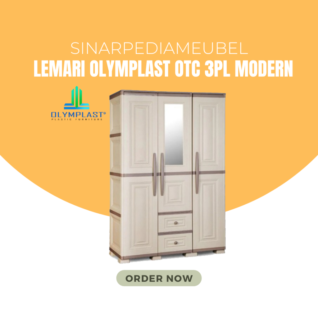 Lemari Pakaian Plastik Olymplast OTC Modern 3 Pintu (OTC 03 PL)