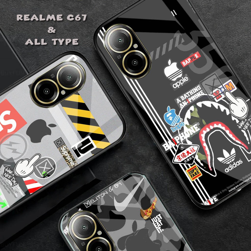 [FK-69] Softcase Glossy Glass Realme C67 Terbaru Silikon For - Realme C67 - Kesing Realme C67 Terbar