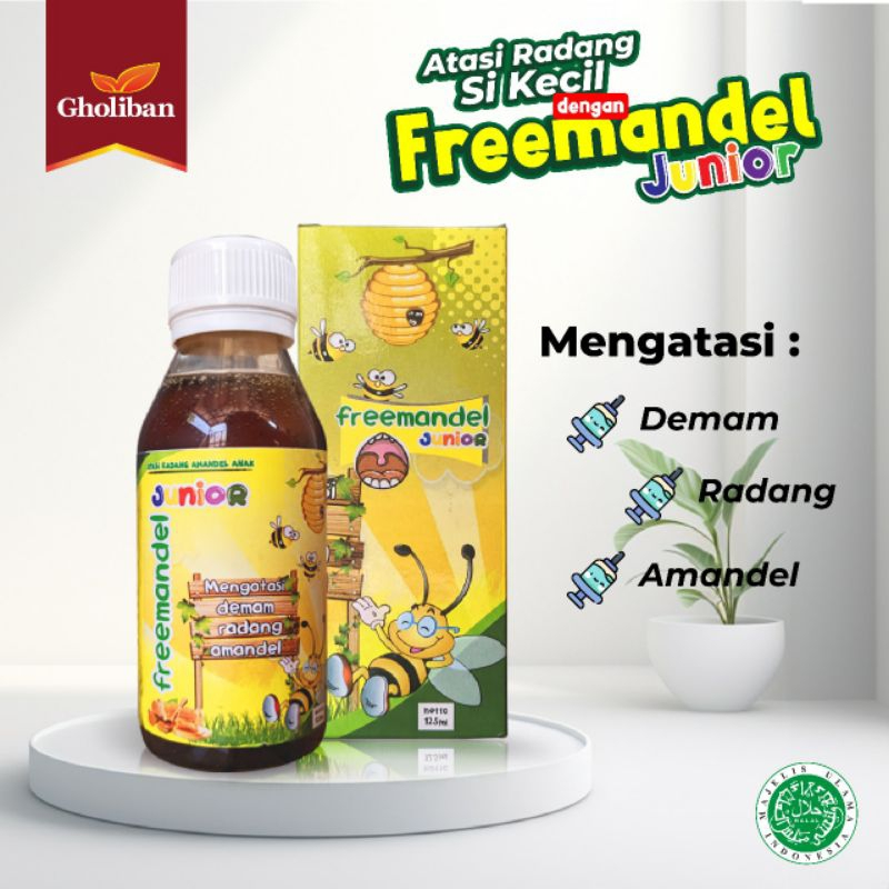 

Madu Freemandel Junior Atasi Radang Tenggorokan Demam Anak | Madu Amandel Original