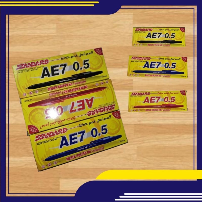

Pulpen Standard AE7 0,5mm / Ballpoint Standar (12pcs)