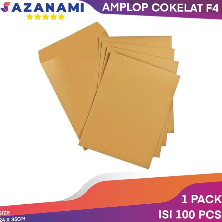 

kk Ready AMPLOP COKLAT F4 FOLIO 24 X 35CM AMPLOP SURAT COKELAT 1 PACK R88