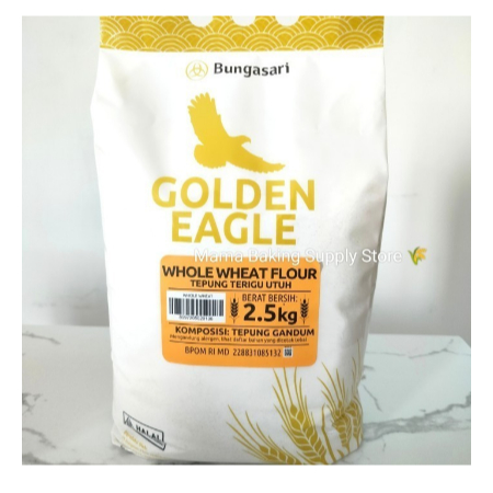 

GOLDEN EAGLE WHOLE WHEAT Meal Flour Tepung Terigu Gandum Utuh 1 KG