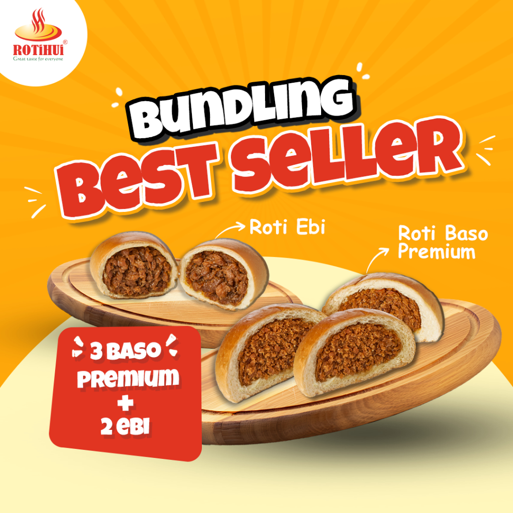 

BUNDLING BEST SELLER 3 ROTI BASO AYAM PREMIUM DAN 2 ROTI EBI KHAS PONTIANAK ROTIHUI HOME BAKERY