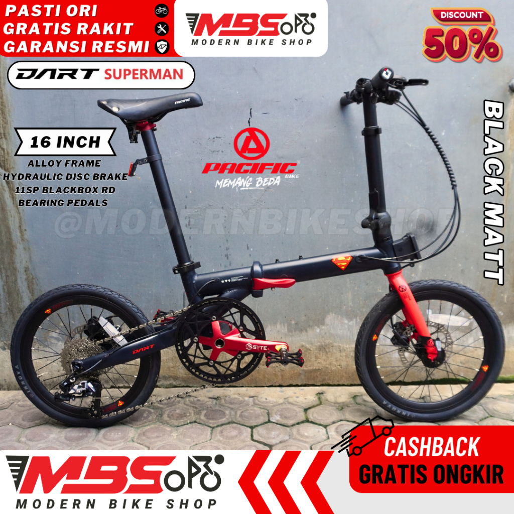 Sepeda Lipat Pacific Dart 5.0 16 inch Alloy Murah Pasific Folding bike