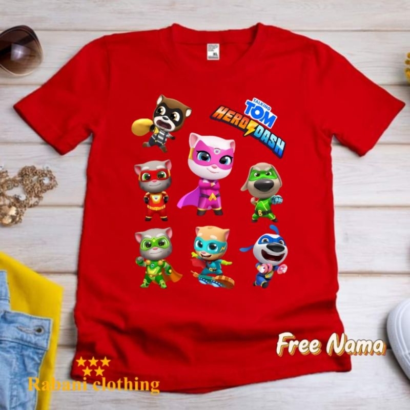 baju talking tom heroes kaos anak
