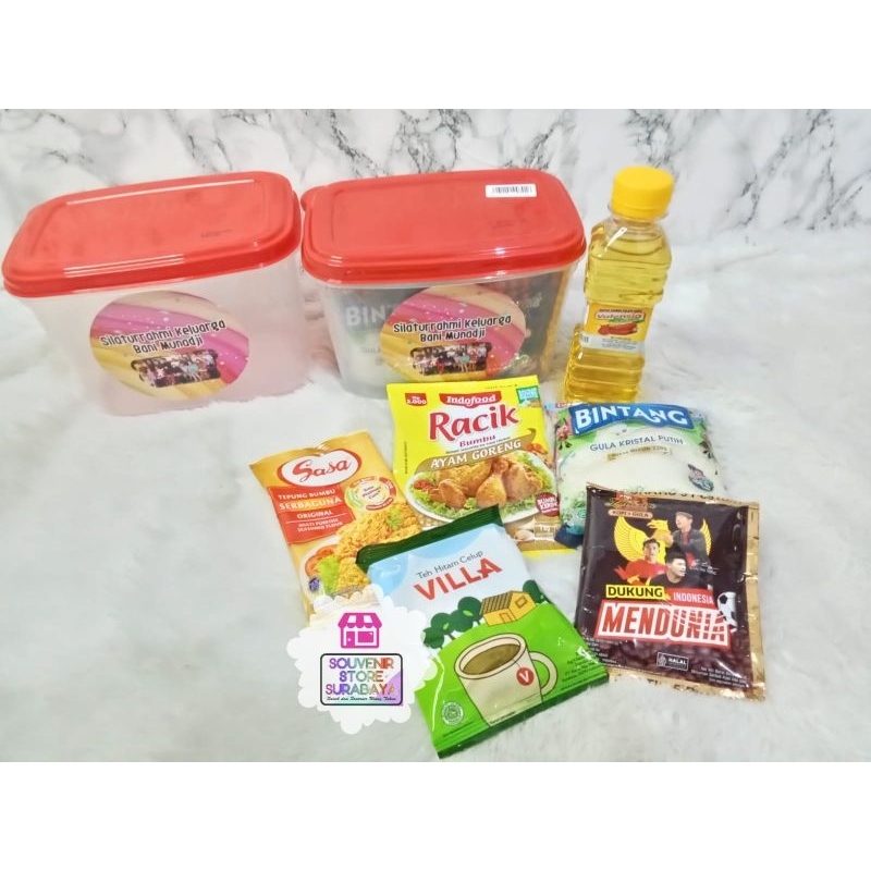 

Sembako Toples Merah Paket hajatan Sembako || Bingkisan sembako berbagi murah