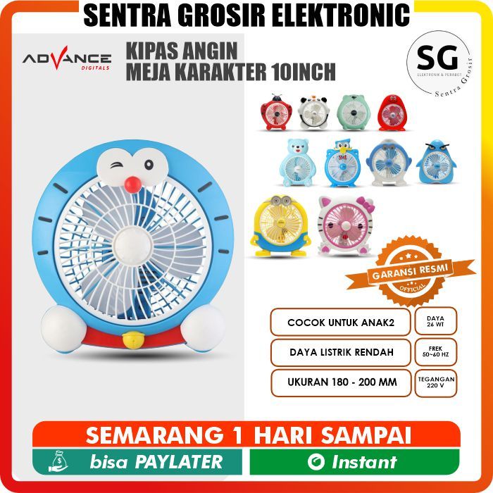 Lalalilac12 - Advance Kipas Angin Meja karakter / Kipas Angin Karater 10inch Kipas angin meja