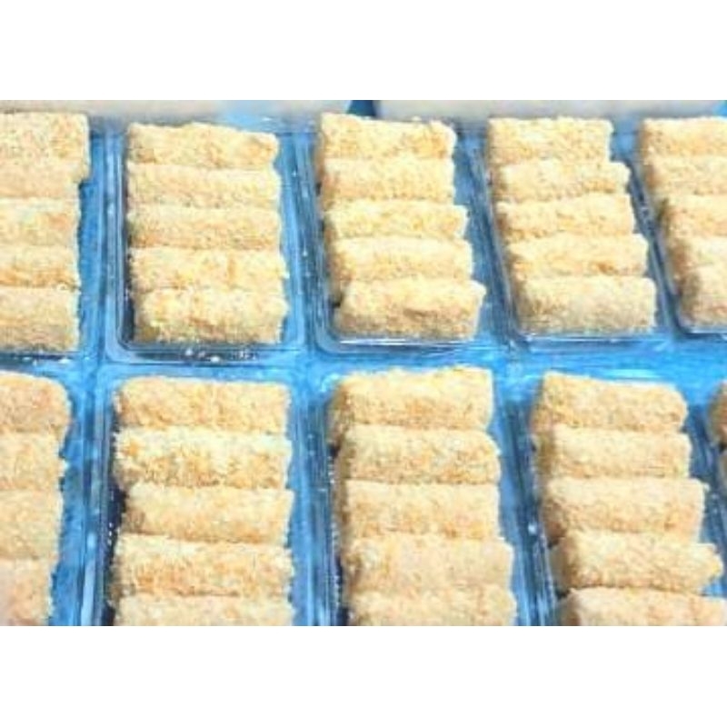 

risollicious frozen food, homemade dengan 3 varian rasa seperti risol mayo, risol mentai, dan risol ayam suir